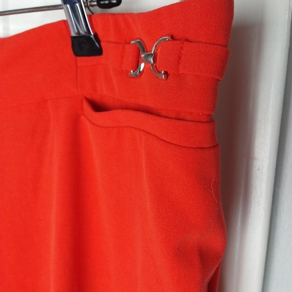 New York & Company Red and Orange Trousers Vibrant Style - Picture 3 of 10